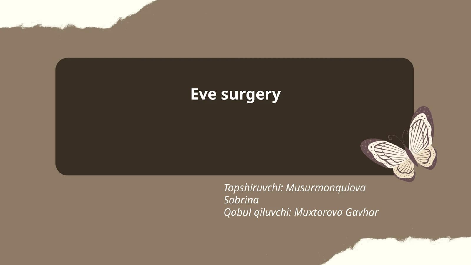 Eve surgery