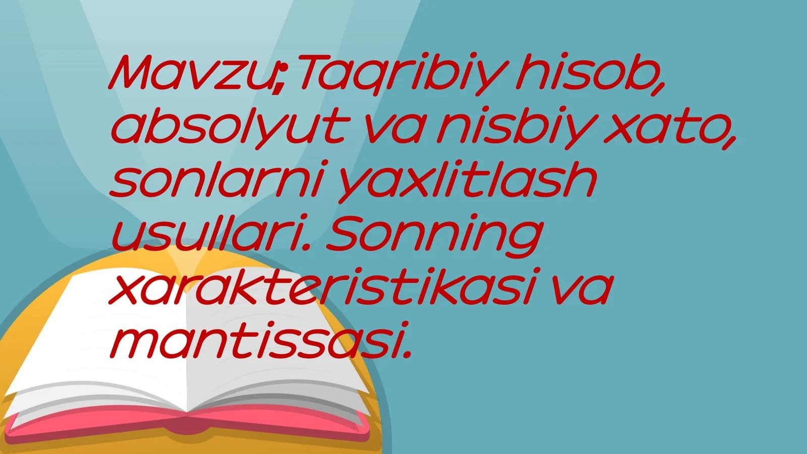 Absolyut va nisbiy xato