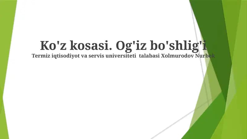 Ko'z uyasi anatomiyasi