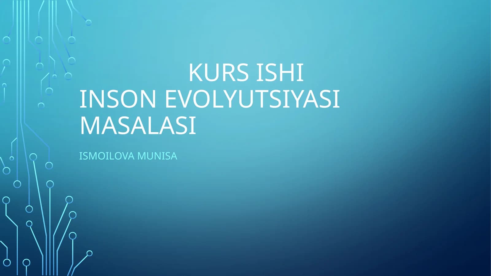 Inson evolyutsiyasi masalasi