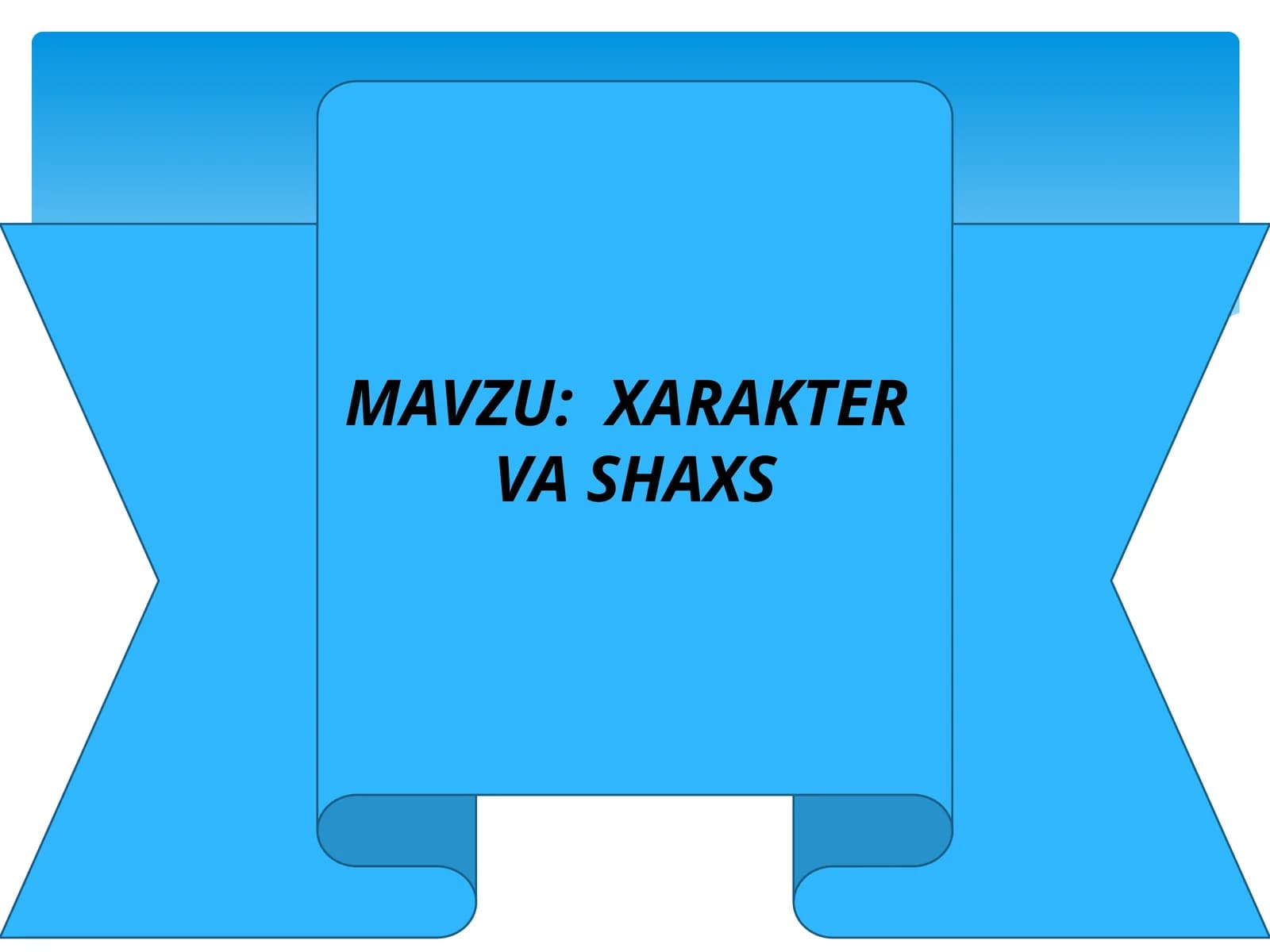 XARAKTER  VA SHAXS