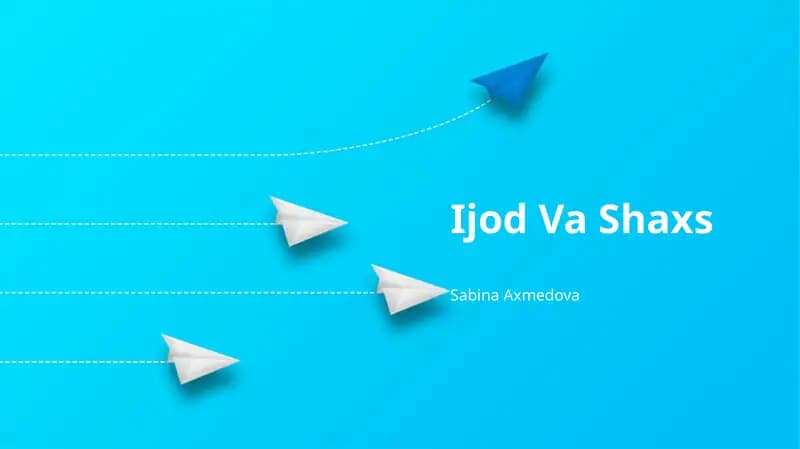 Ijod Va Shaxs