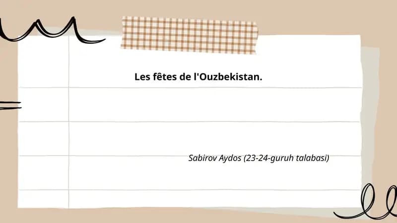 Les fêtes de l'Ouzbekistan