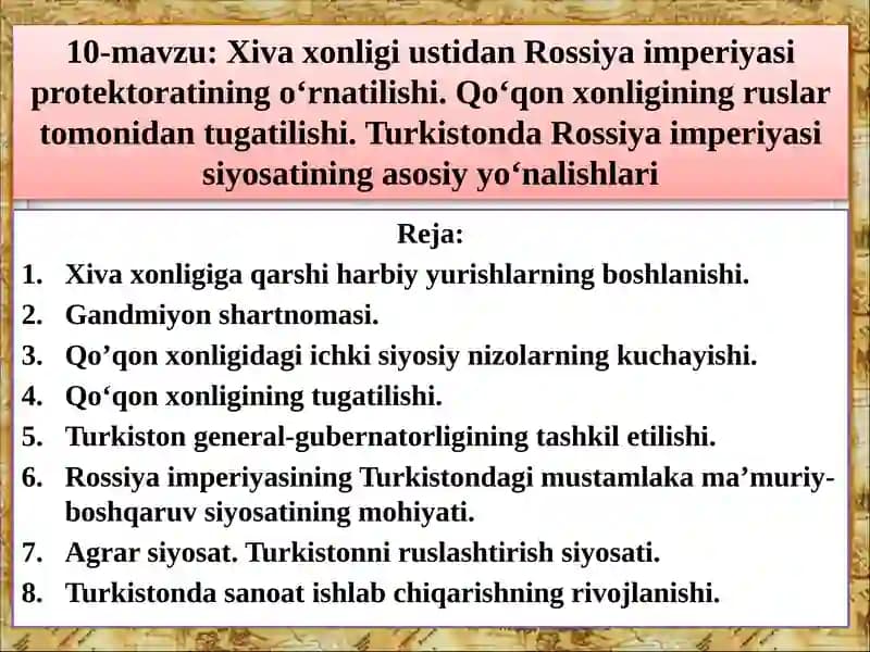 Xiva xonligi va Rossiya imperiyasi