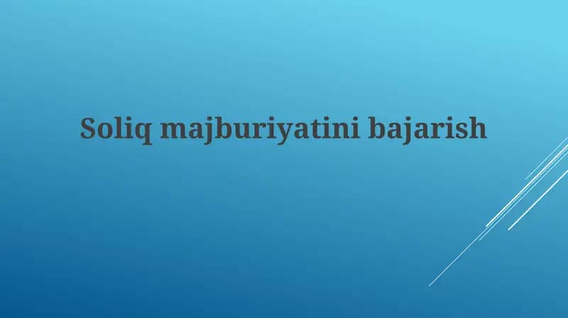 Soliqmajburiyatinibajarish