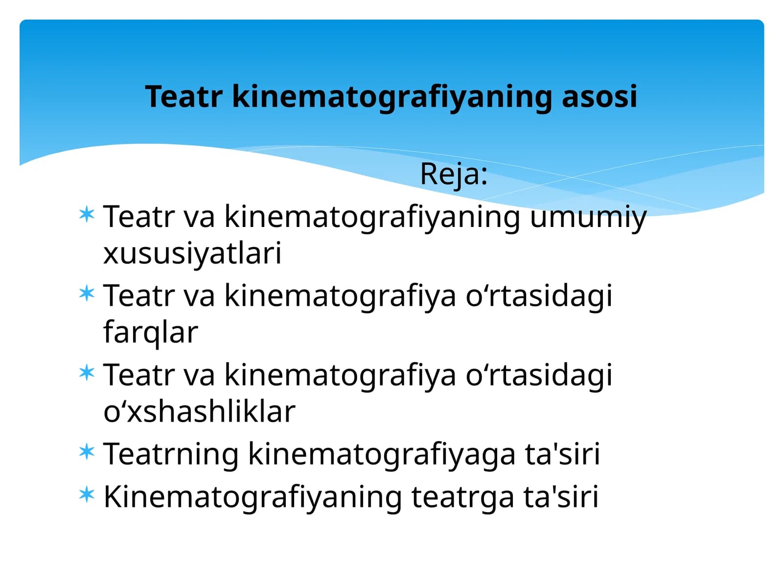 Teatr kinematografiyaning asosi