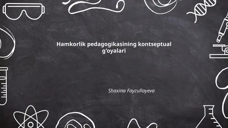 Hamkorlik pedagogikasining kontseptual g'oyalari