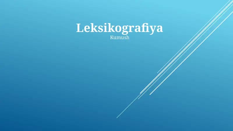 Leksikografiya