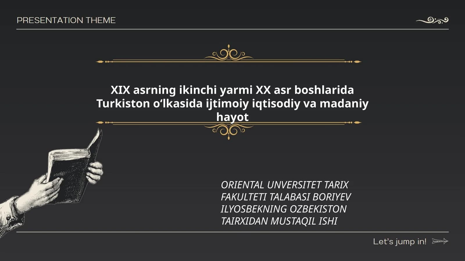 Oʻzbekiston tairxidan mustaqil ishi