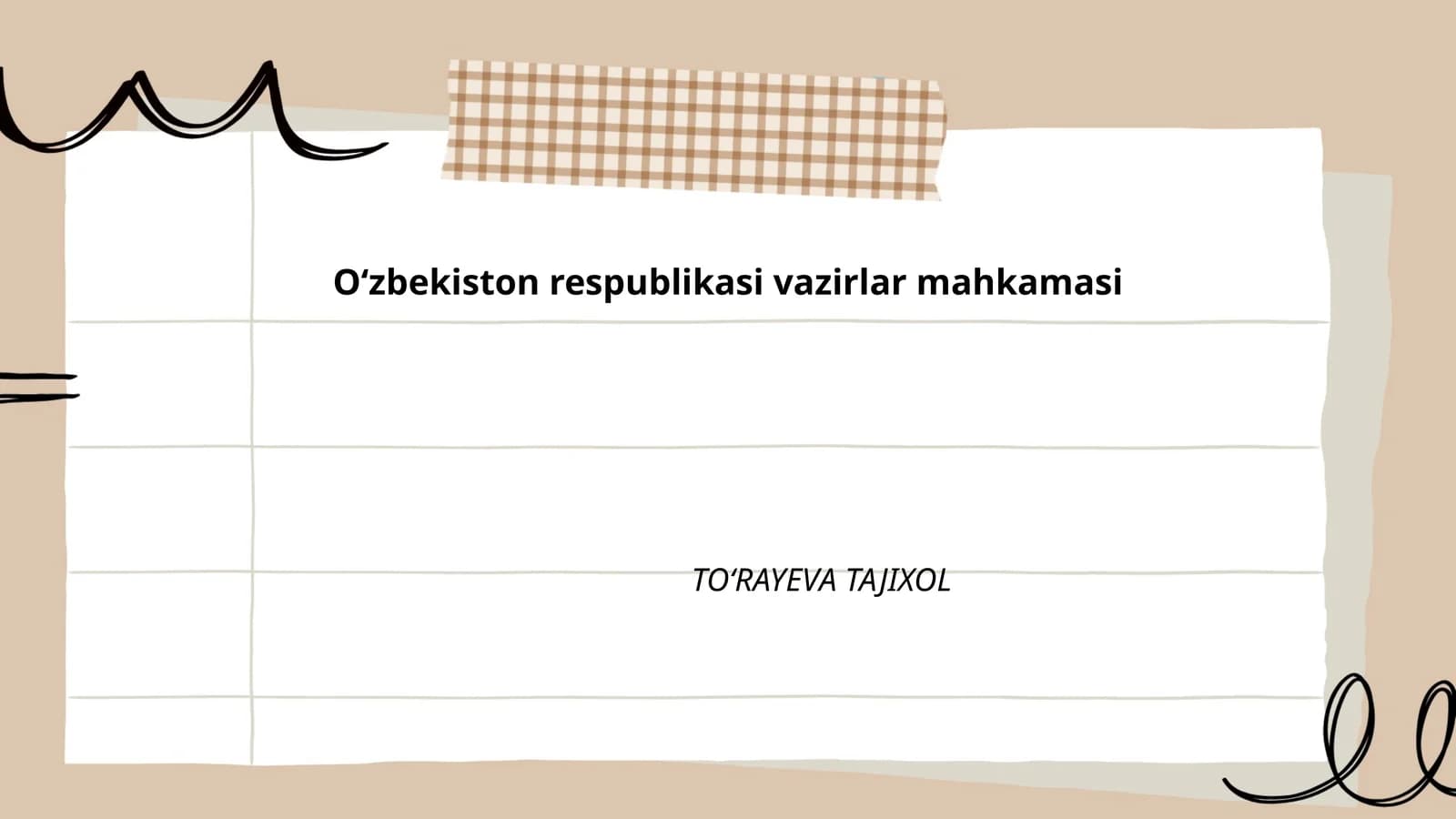 Oʻzbekiston Respublikasi Vazirlar Mahkamasi: tuzilishi va tarkibi