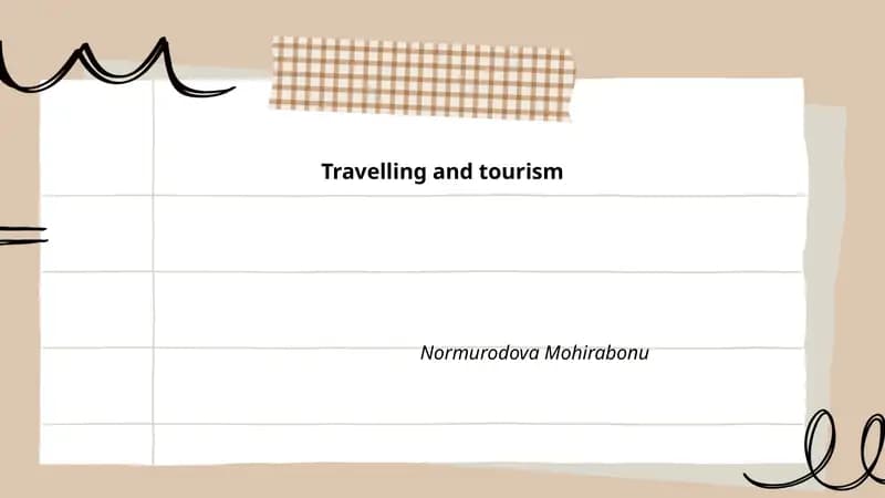 Sustainable tourism