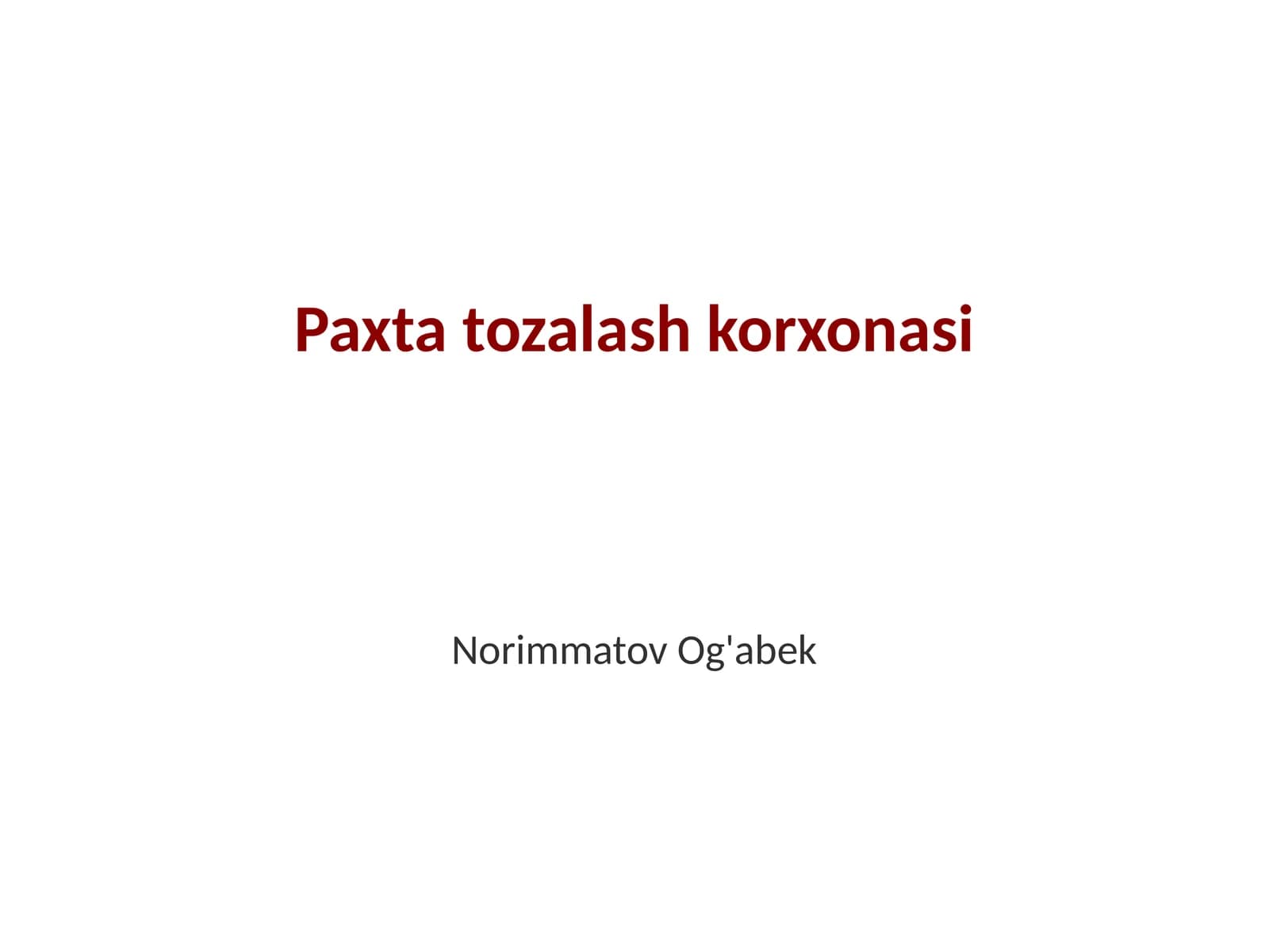 Paxta tozalash korxonasi