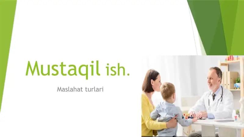 Maslahat turlari