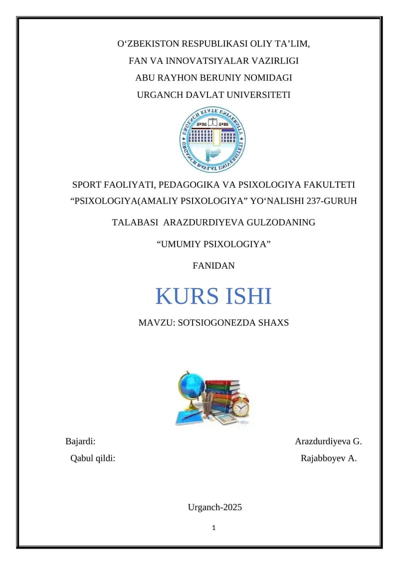 UMUMIY PSIXOLOGIYA