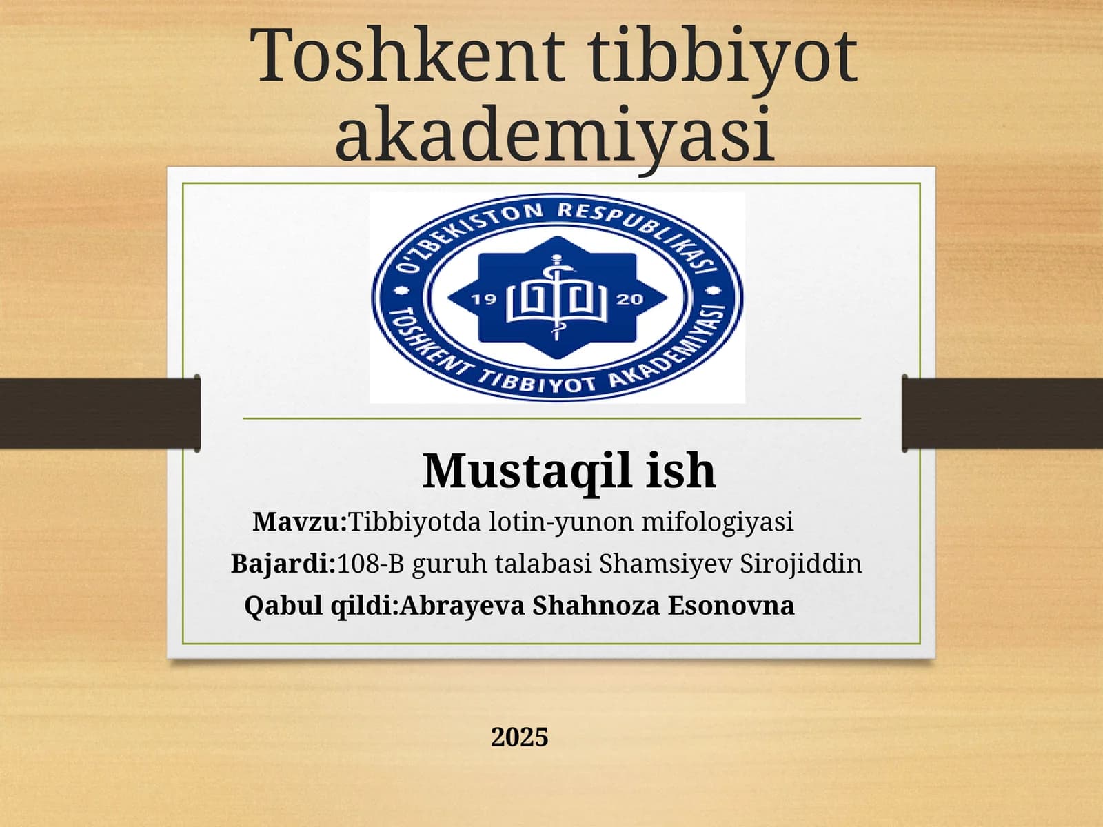Tibbiyotda lotin-yunon mifologiyasi