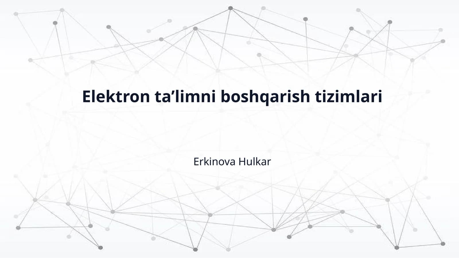 Elektron ta’limni boshqarish tizimlari