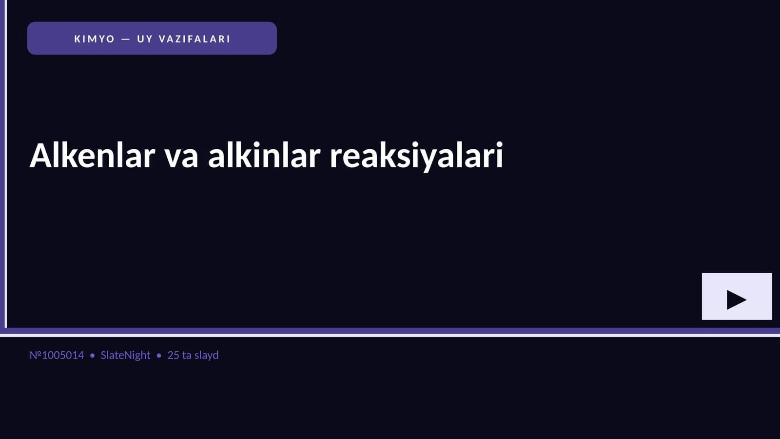 Alkenlar va alkinlar reaksiyalari