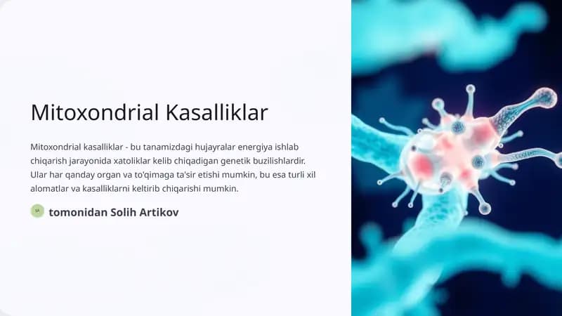 Mitoxondrial Kasalliklar