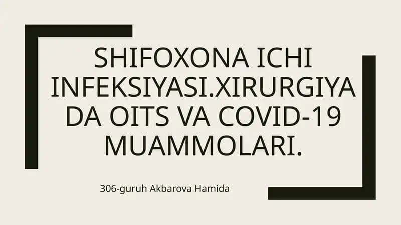Shifoxona ichiinfeksiyasi