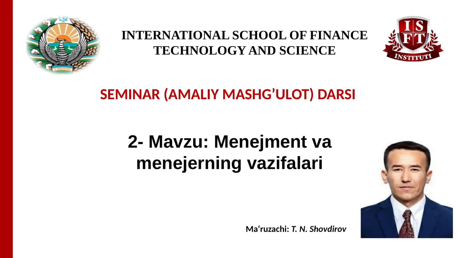 Menejment va menejerning vazifalari