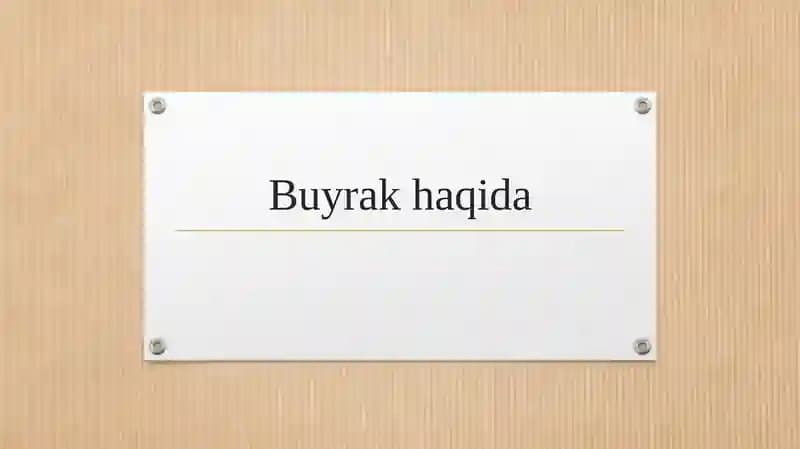 Buyrak haqida