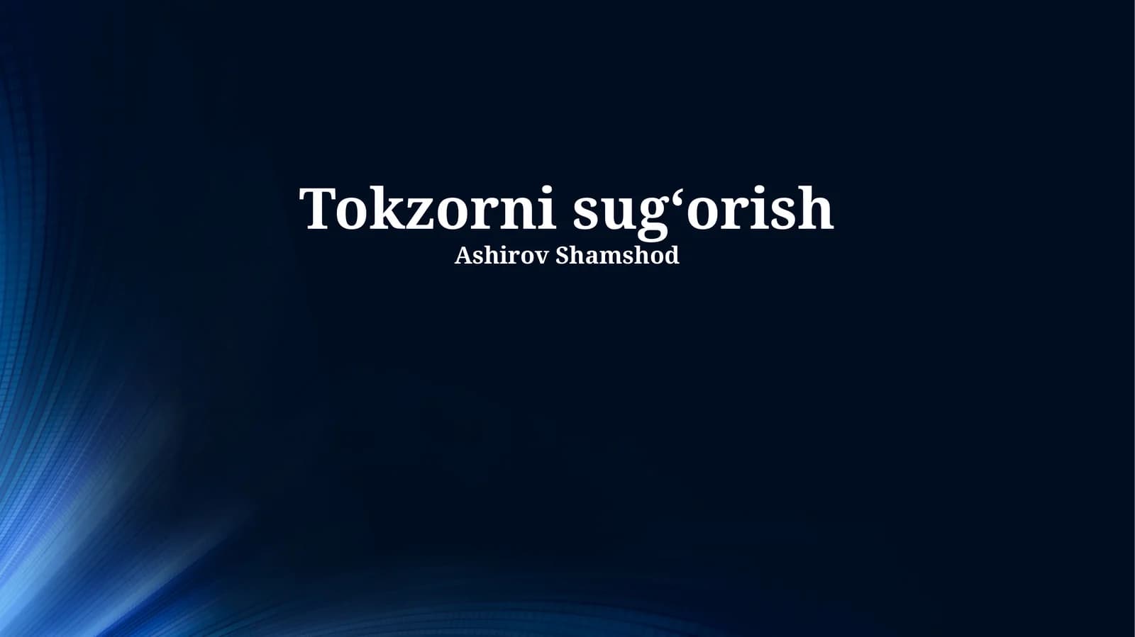 Tokzor Sugʻorish