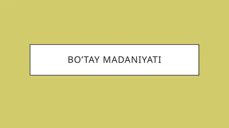 Bo'tay madaniyati
