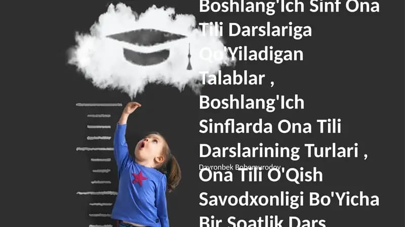 Ona Tilining O'Qitishning Maqsadi Va Vazifalari