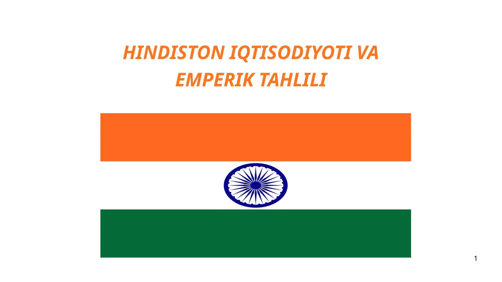 Hindiston iqtisodiyoti va emperik tahlili