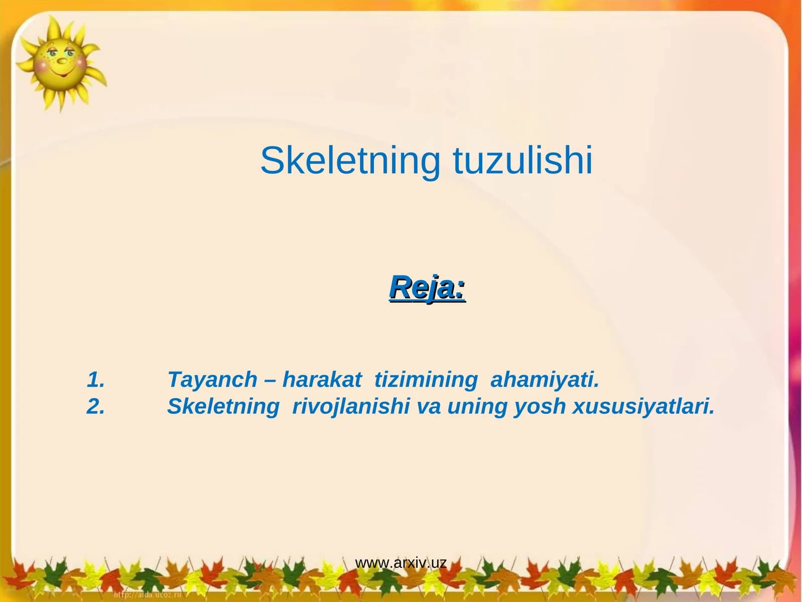 Skeletning tuzulishi