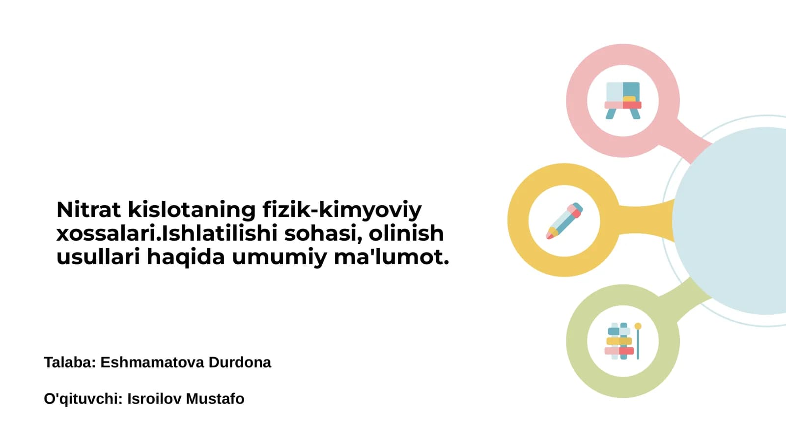 Nitrat kislotaning fizik-kimyoviy xossalari