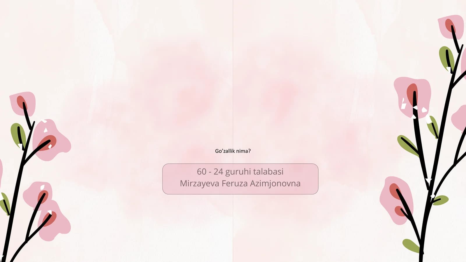 Go‘zallik tushunchasi