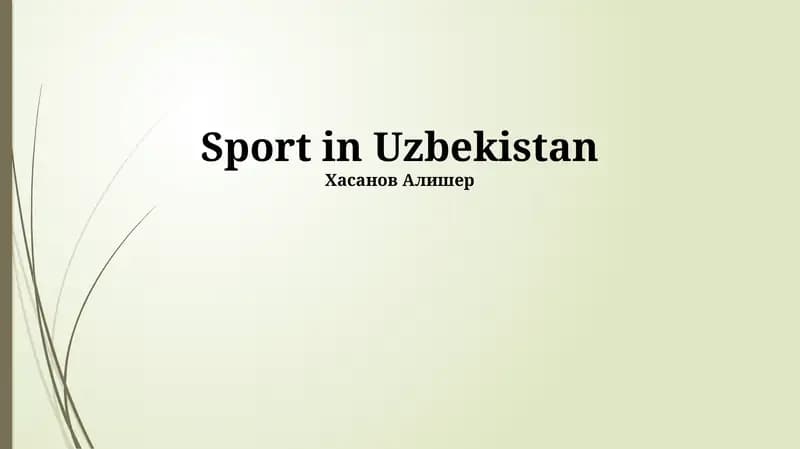 Sport in Uzbekistan