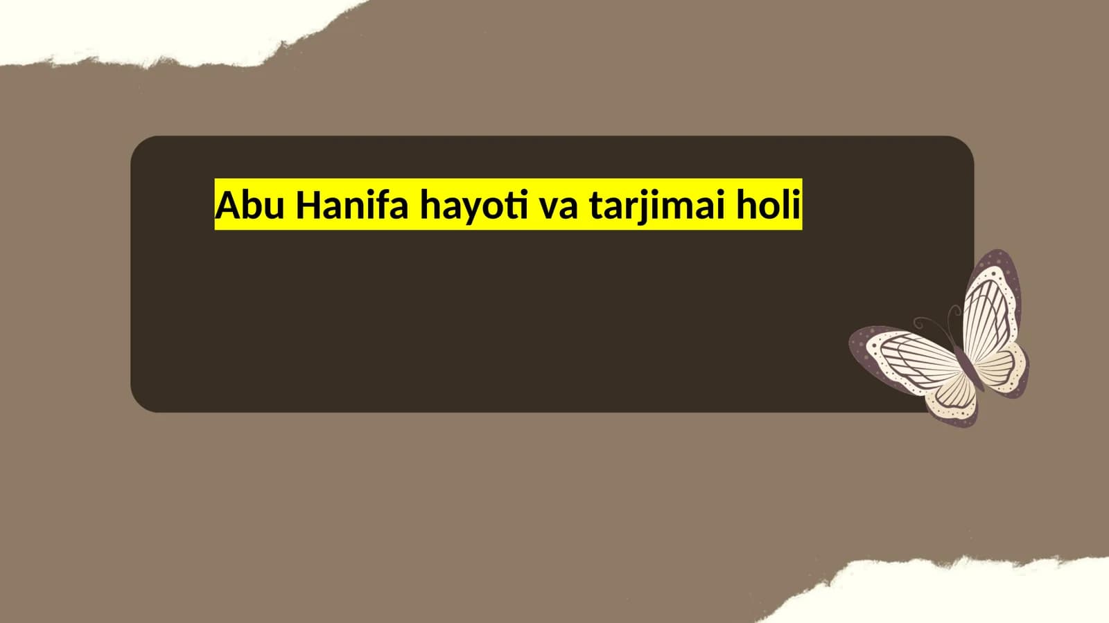 Abu Hanifa hayoti va tarjimai holi