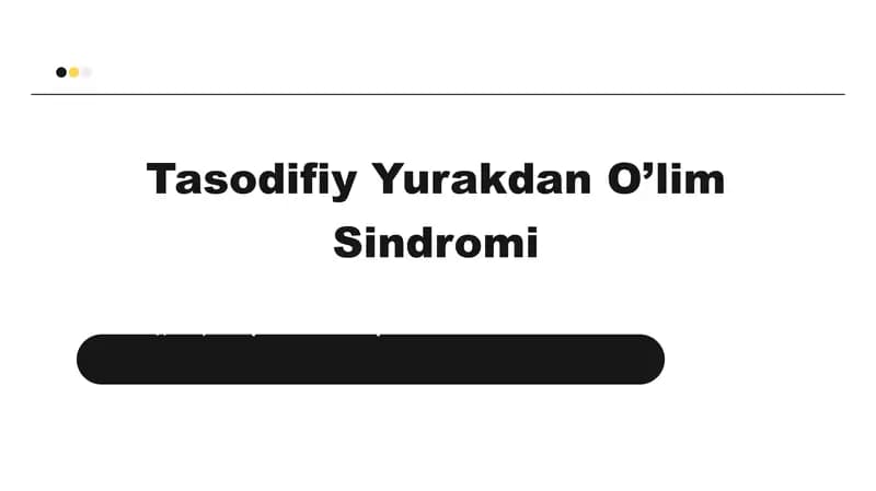 Tasodifiy Yurakdan O’lim Sindromi