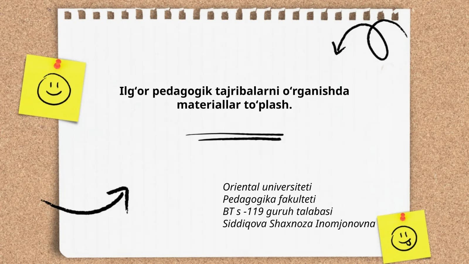Ilgʻor pedagogik tajribalarni oʻrganishda materiallar toʻplash