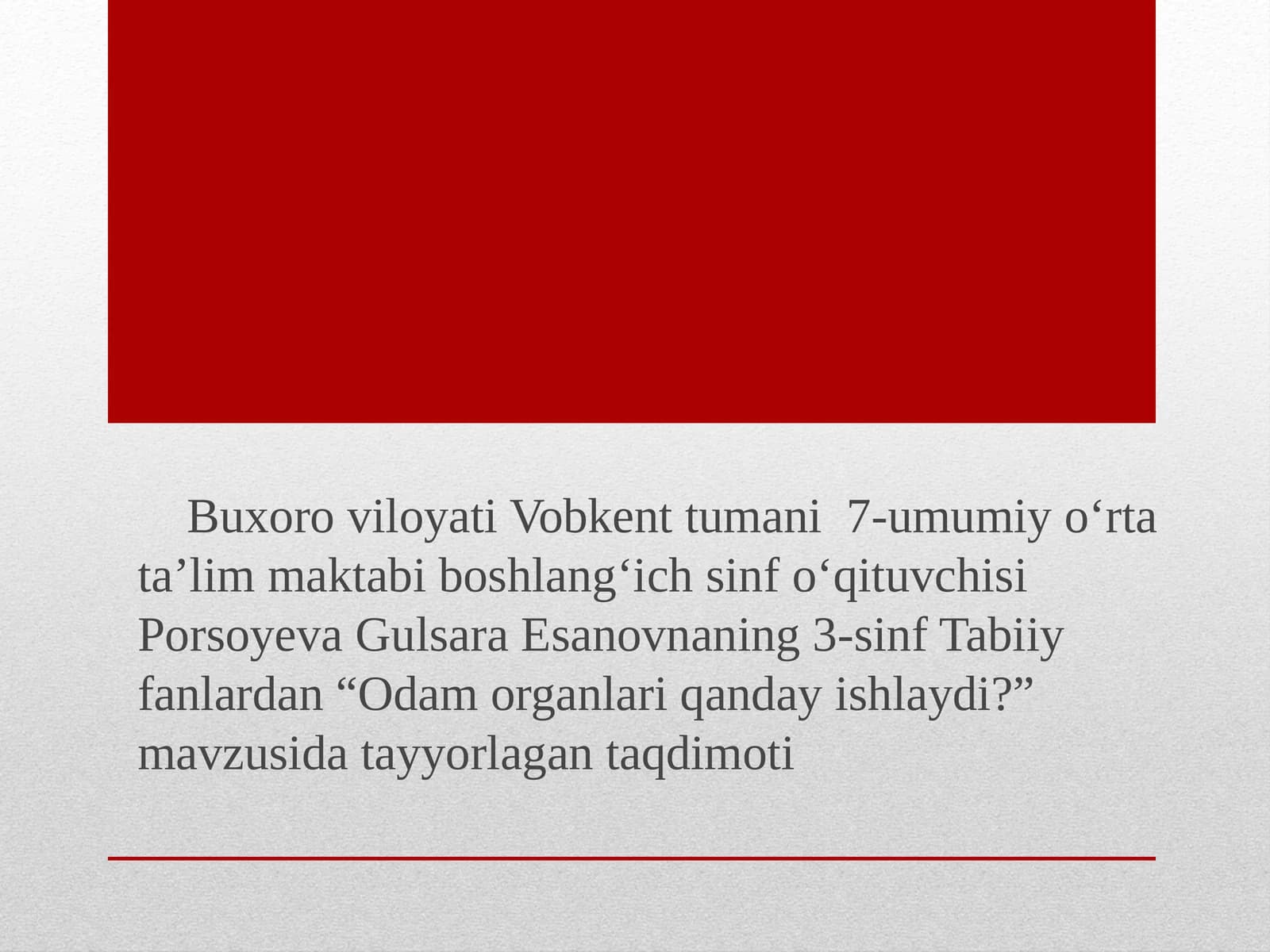 Odam Organlari Qanday Ishlaydi?