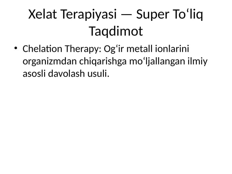Xelat Terapiyasi