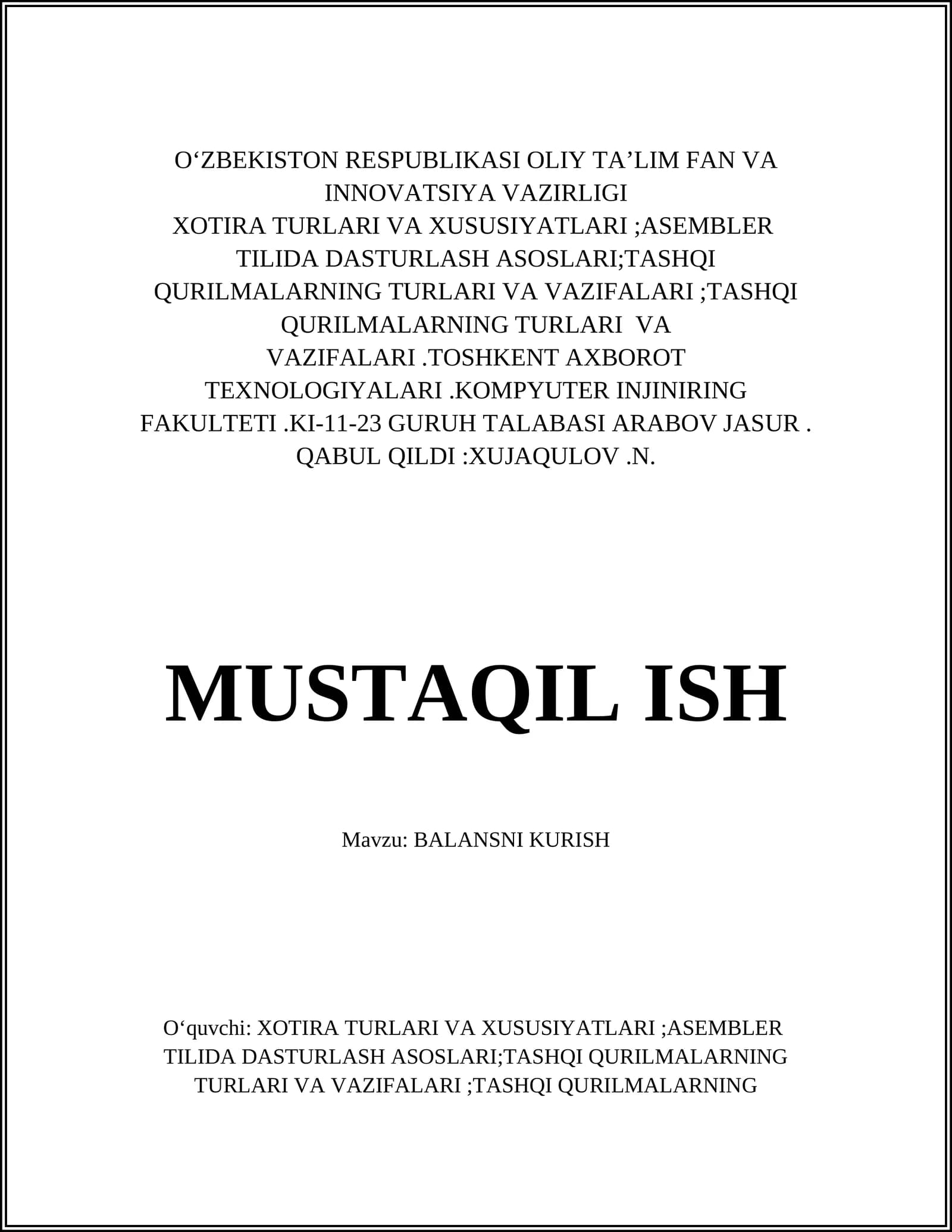 BALANSNI KURISH