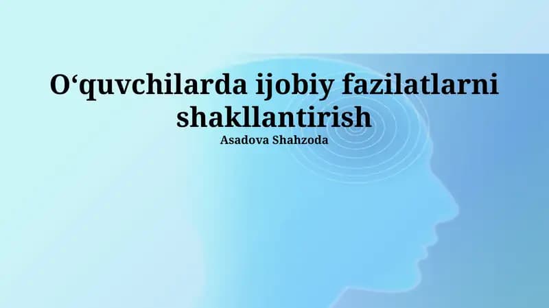 Muloqot va hamkorlik ko'nikmalarini rivojlantirish