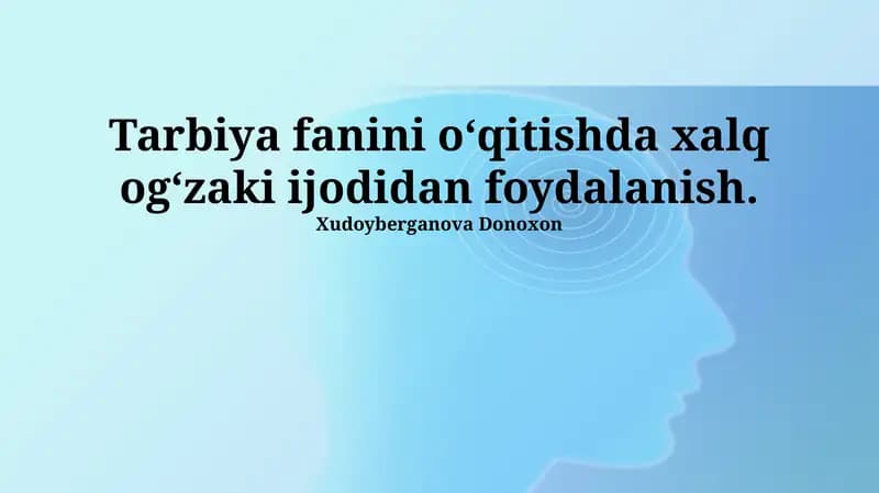 Xudoyberganova Donoxon