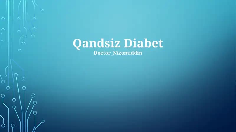 Qandsiz Diabet
