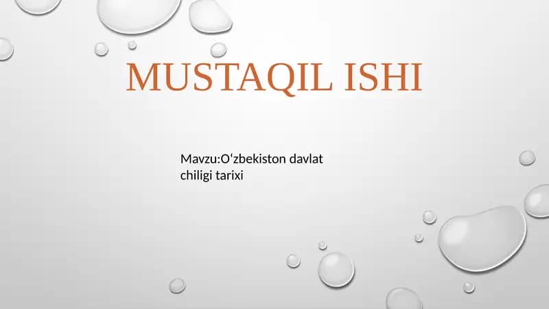 Oʻzbekiston davlatchiligi tarixi