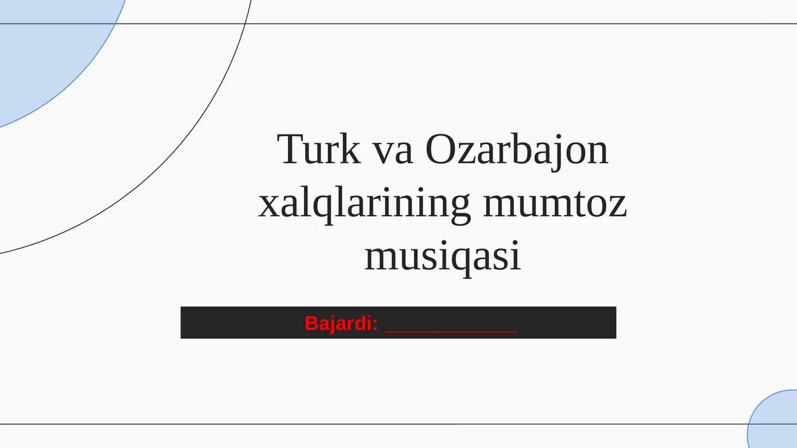 Turk va Ozarbajon xalqlarining mumtoz musiqasi