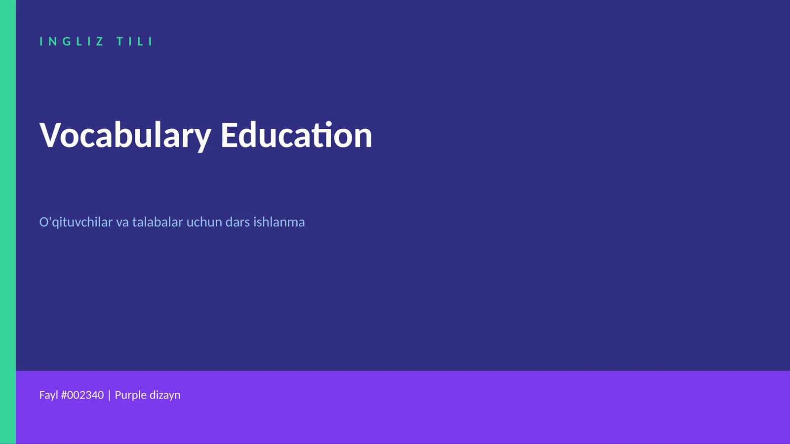 Vocabulary Education
