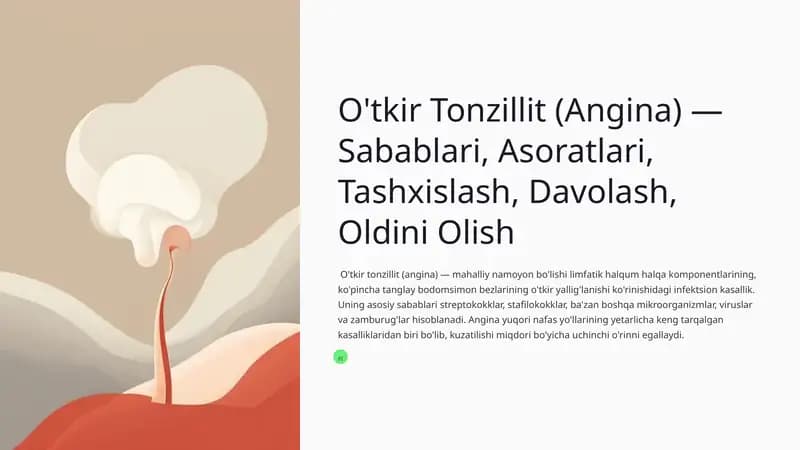 O'tkir Tonzillit (Angina)