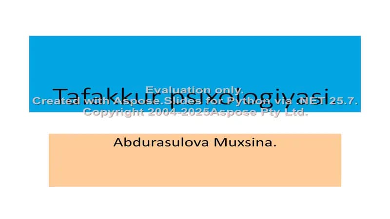 Tafakkur psixologiyasi