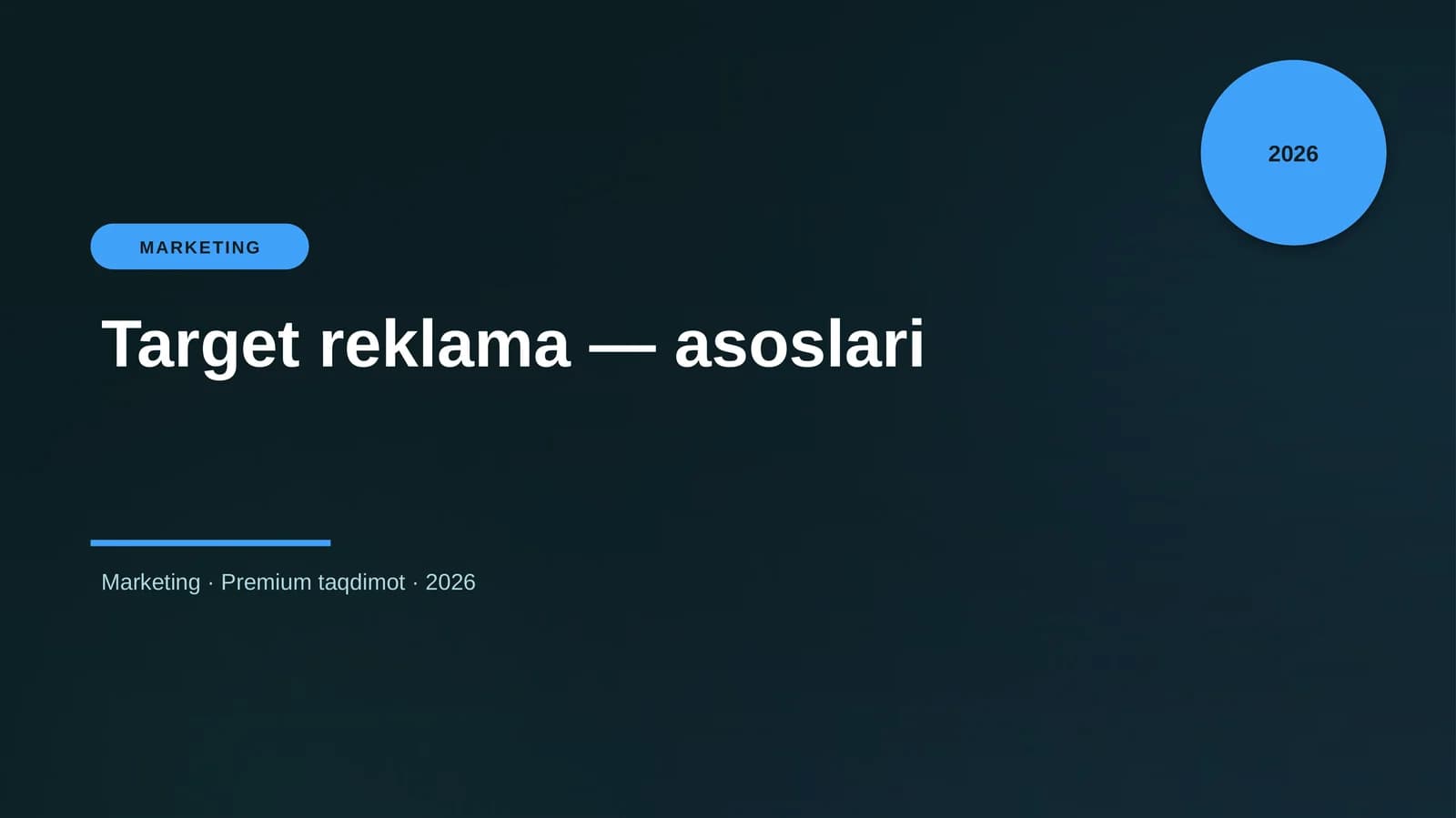 Target reklama — asoslari