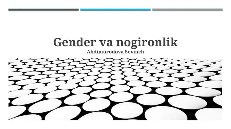 Gender va nogironlik