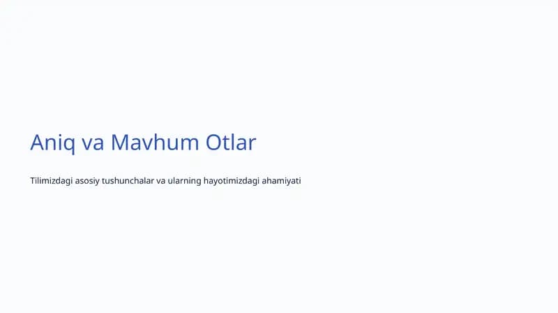 Aniq va Mavhum Otlar